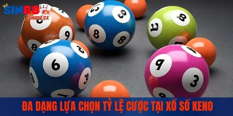 Đa dạng lựa chọn tỷ lệ cược tại xổ số Keno